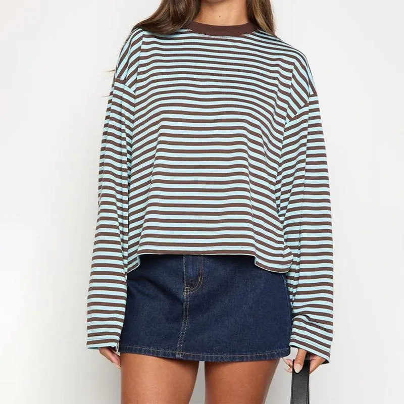 Ladies Fall Casual Striped Top