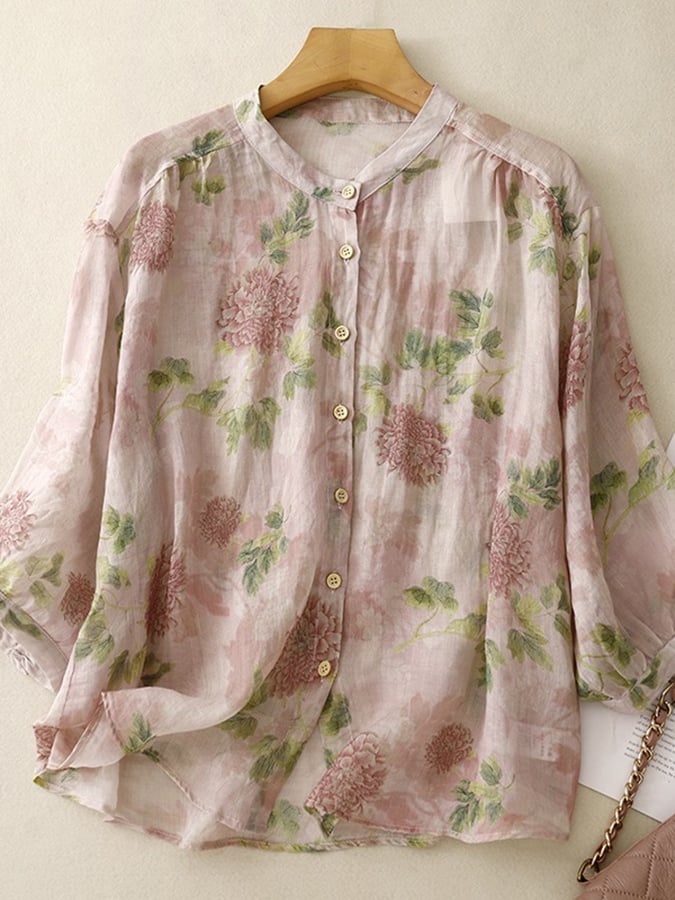 Women's Floral Print Casual Shirt- Fast Shipping
