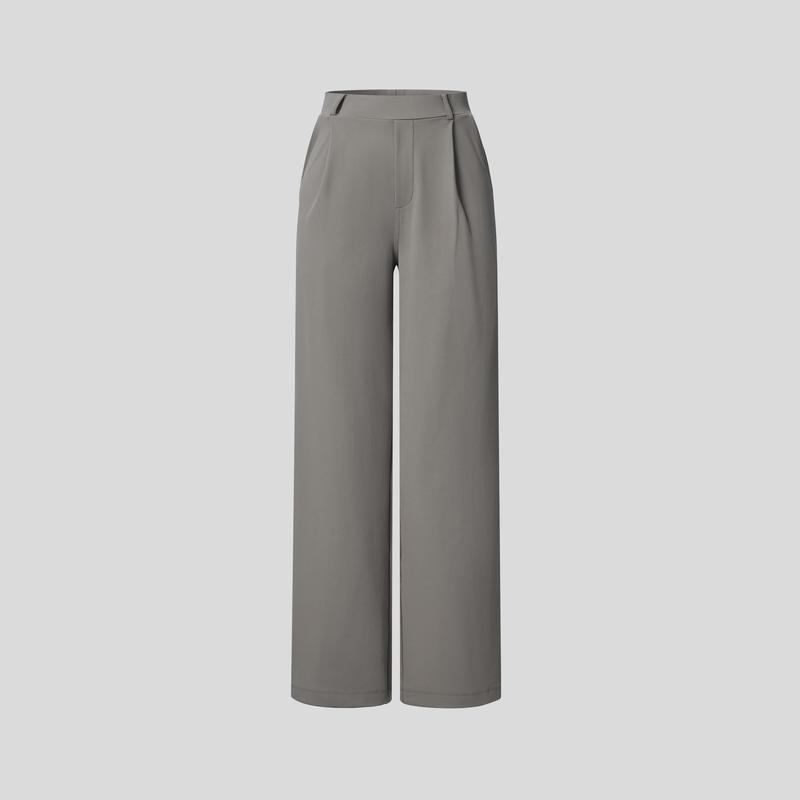 🔥Last Day Promotion!🔥Women High Waisted Pocket Straight Leg Work Pants