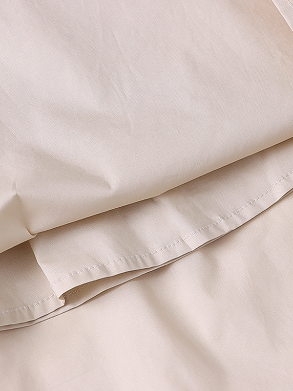 Solid Color Round-Neck Vest + High Waisted  Skirt Two Pieces Set