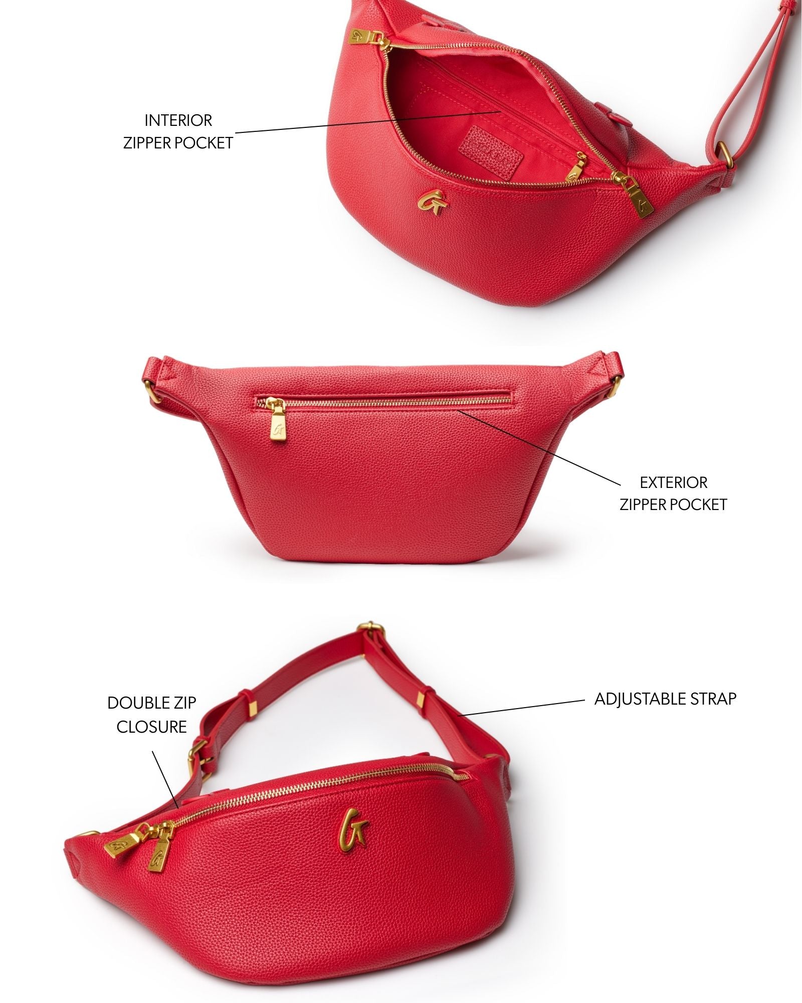MINI PEBBLE FANNY PACK - RED