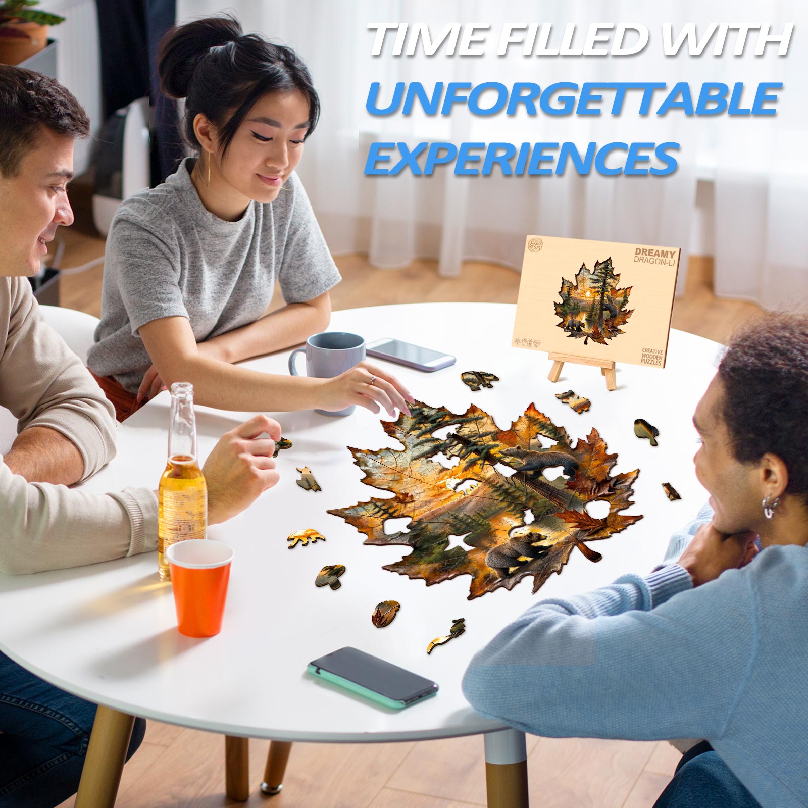 Brown Bear Autumn Wooden Jigsaw Puzzle