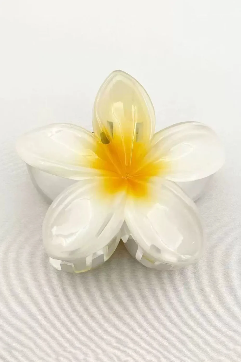 Yellow Frangipani Shape Acrylic Hair Clip