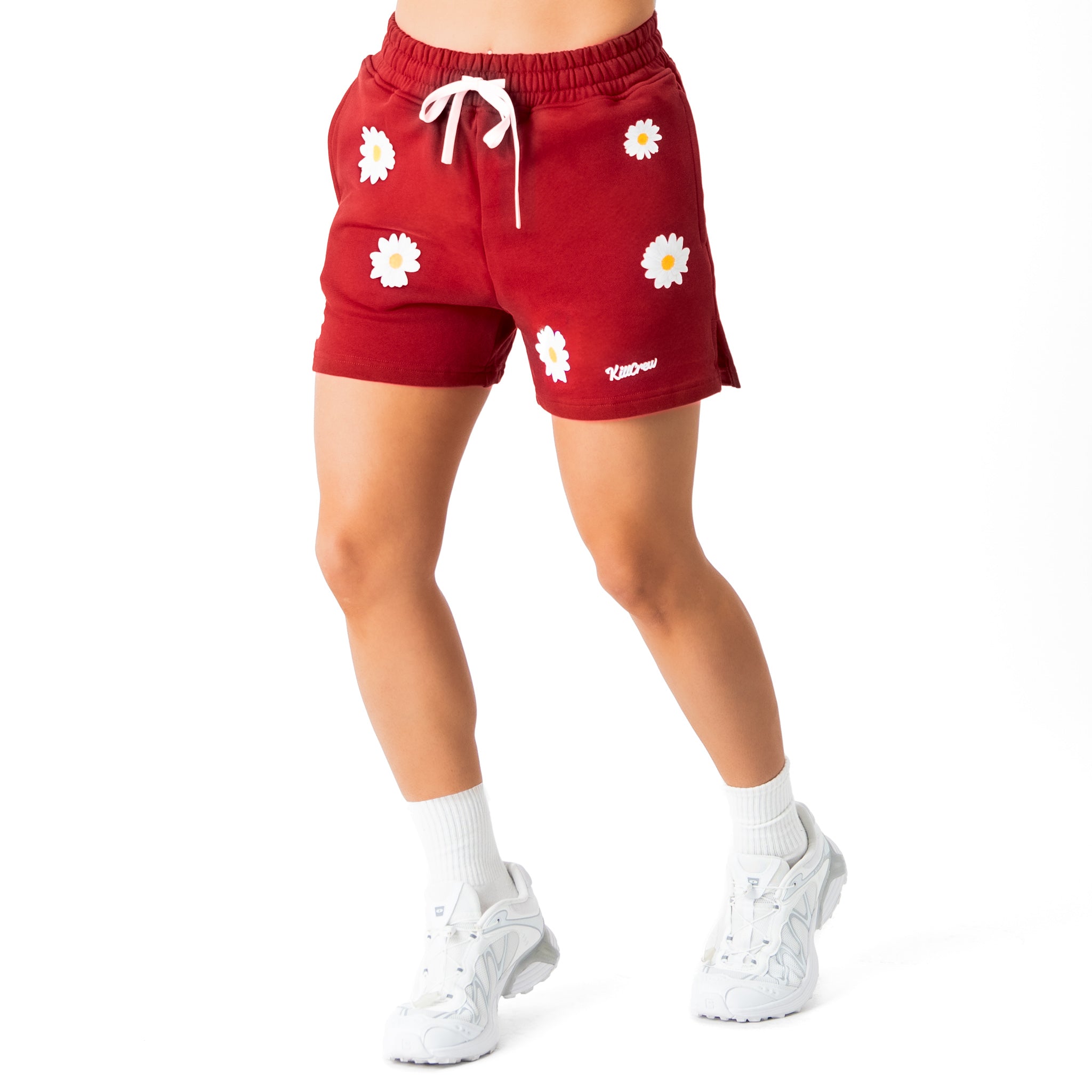 COTTON SHORTS (MID THIGH CUT) DAISY - MAROON