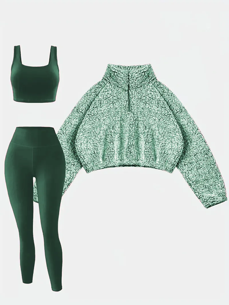 Women's Fleece Lined Sweatshirt Set