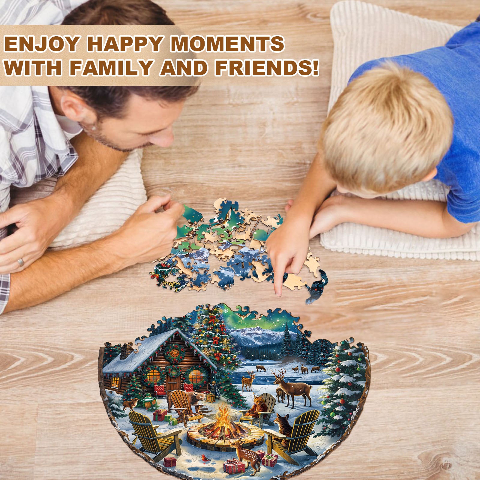 Aurora Christmas Eve Wooden Jigsaw Puzzle