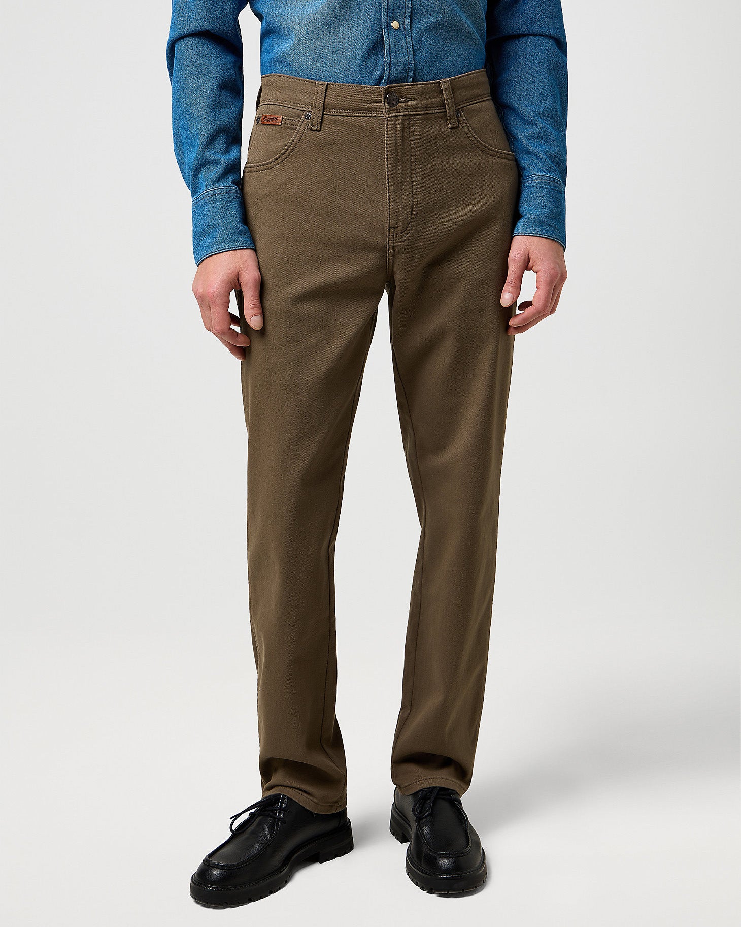 Texas Stretch Authentic Straight Cotton Twill Trousers - Tarmac