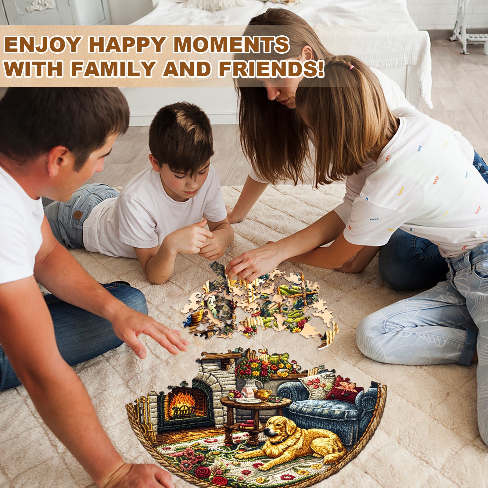 Knitted Room Wooden Jigsaw Puzzle