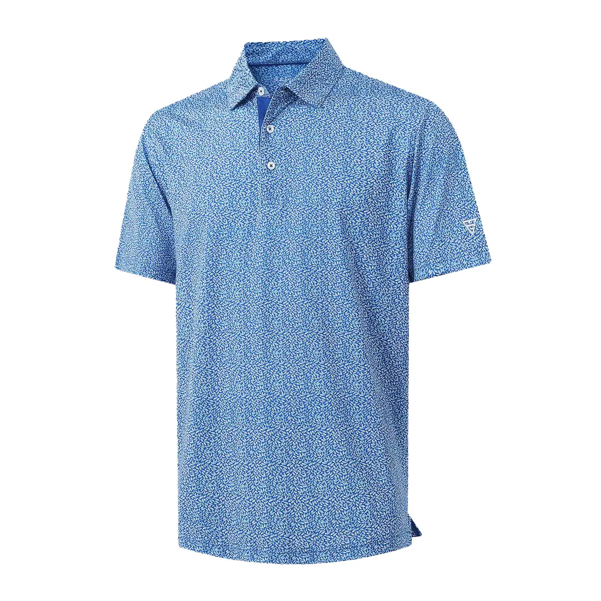 Men’s Printed Polo Shirt, Quick Dry Performance Stretch Moisture-Wicking Breathable Golf Top