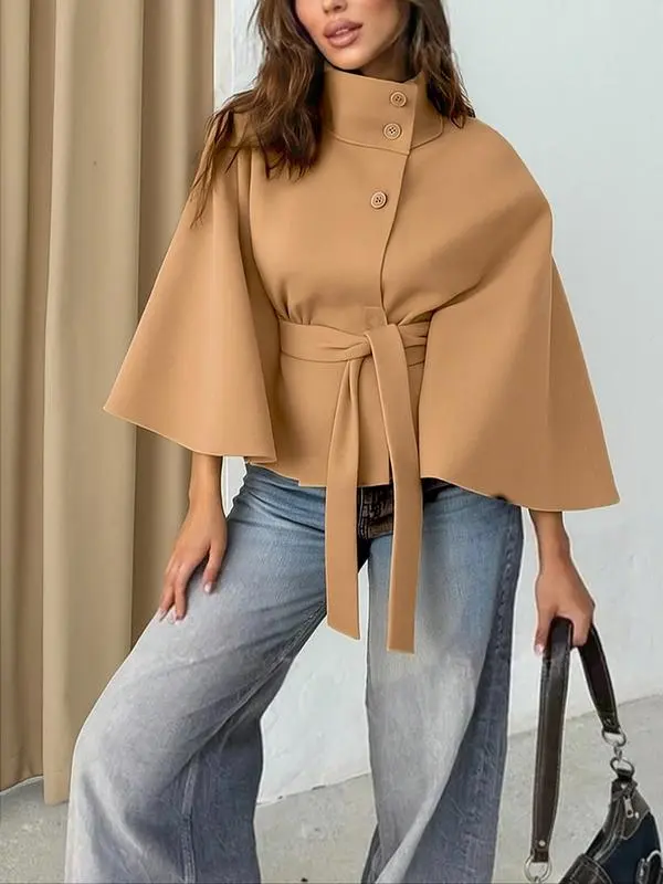 Women's wool cape coat