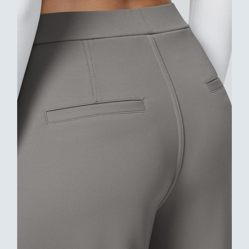 🔥Last Day Promotion!🔥Women High Waisted Pocket Straight Leg Work Pants