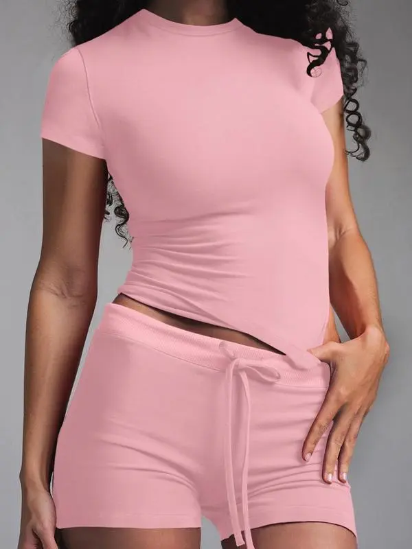 Women's Solid Color Modal Loungewear Two-piece Set