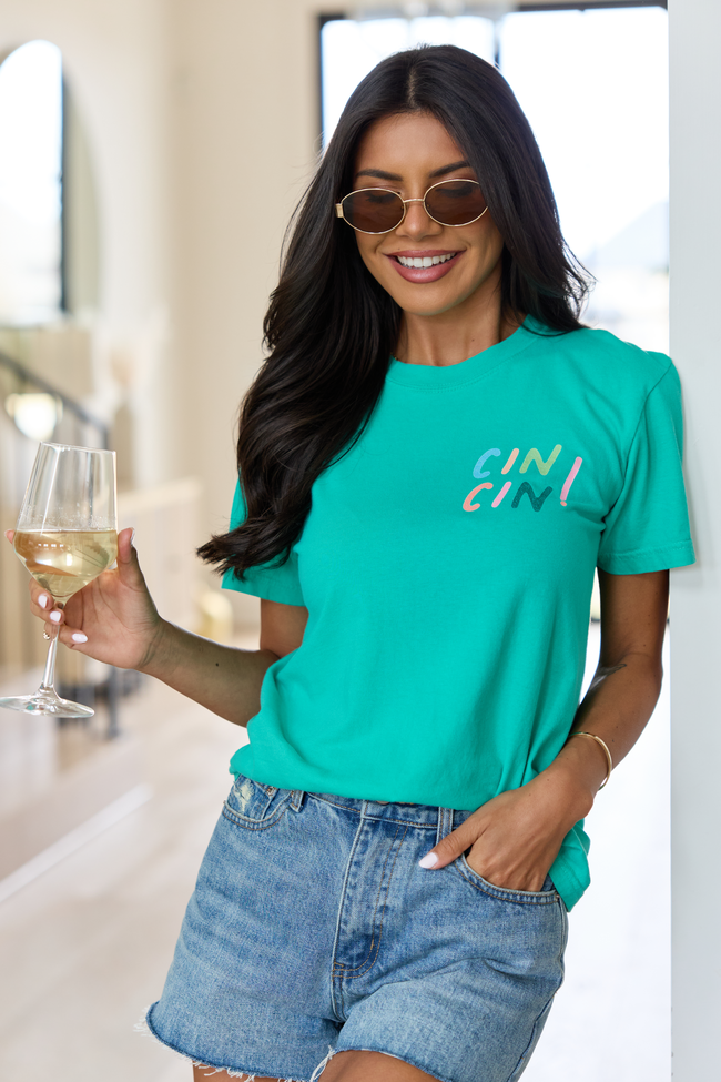 Cin Cin! Green Graphic Tee