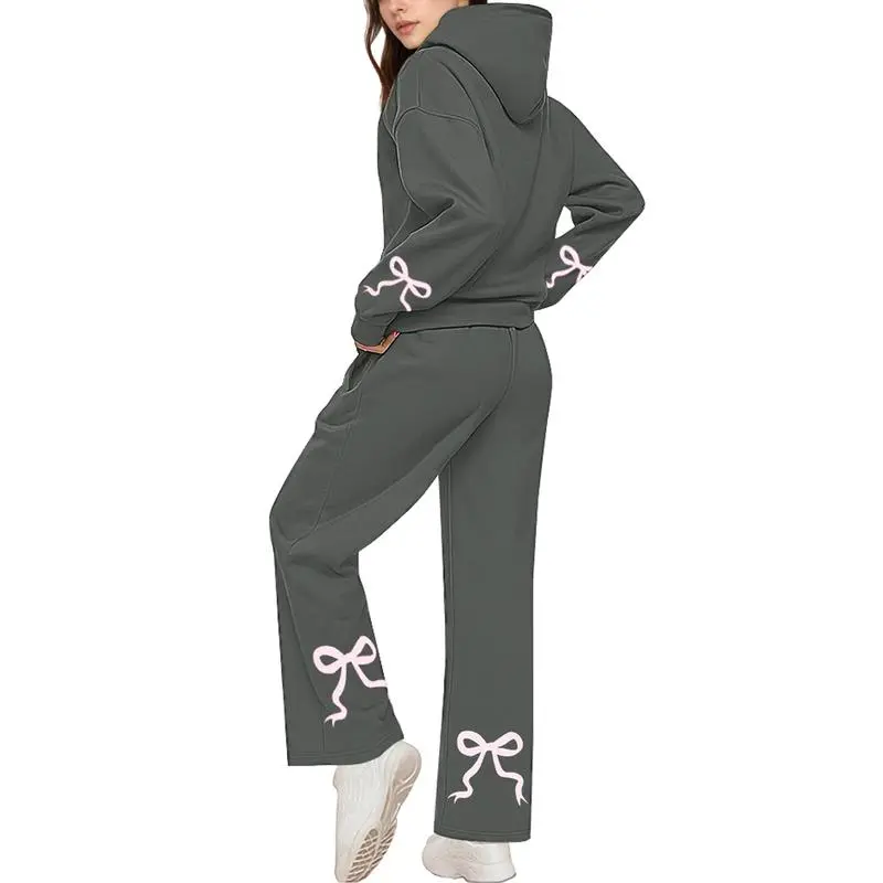 Women’s 2-Piece Lounge Set – Hoodie & Wide Leg Sweatpants