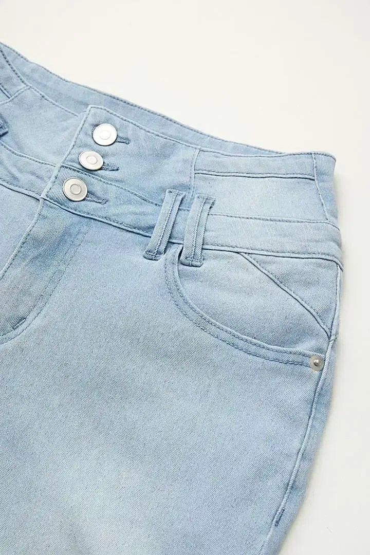 🔥High-Waist Button Fly Flare Jeans 7-Pack Only $24.99