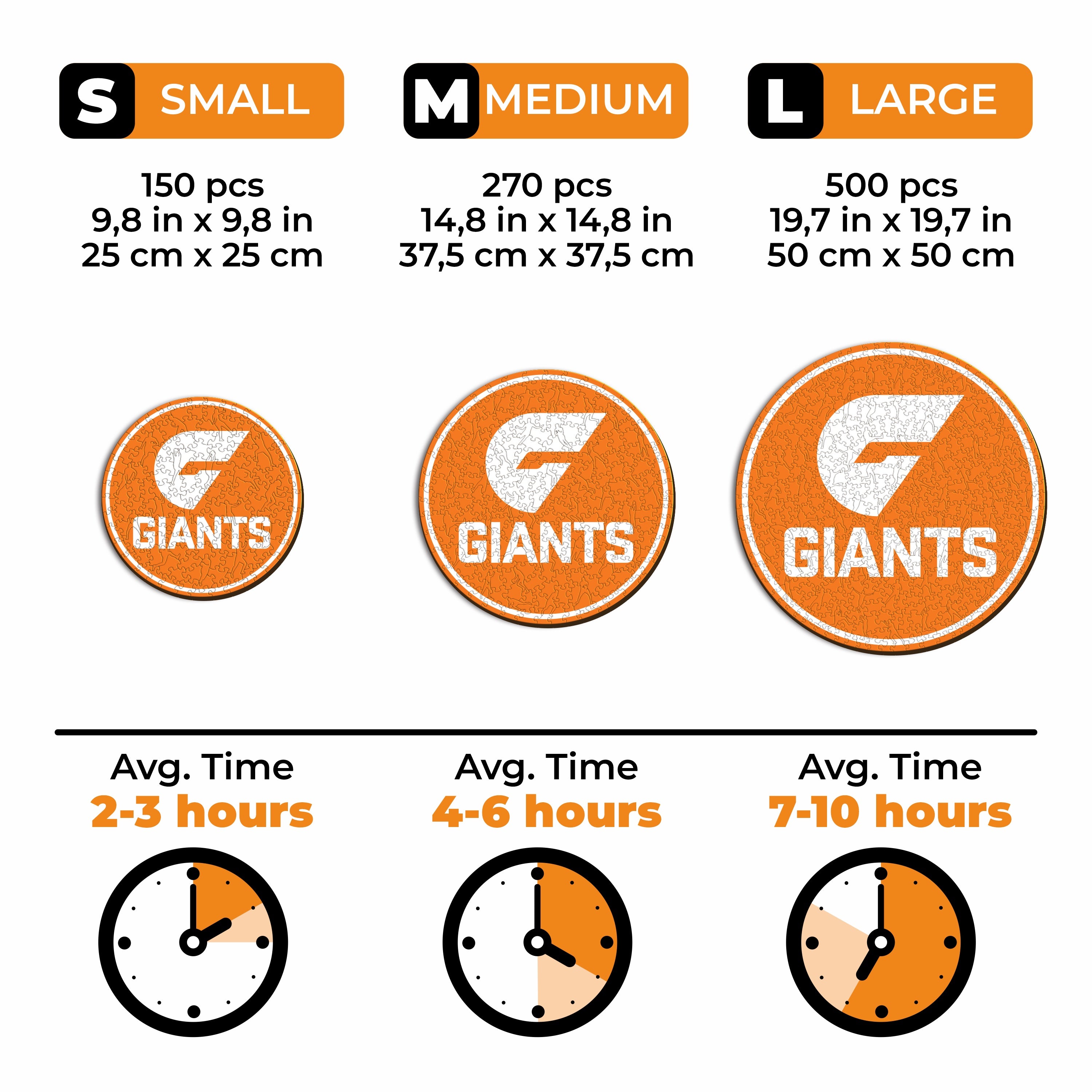 GWS Giants Logo - Wooden Puzzle