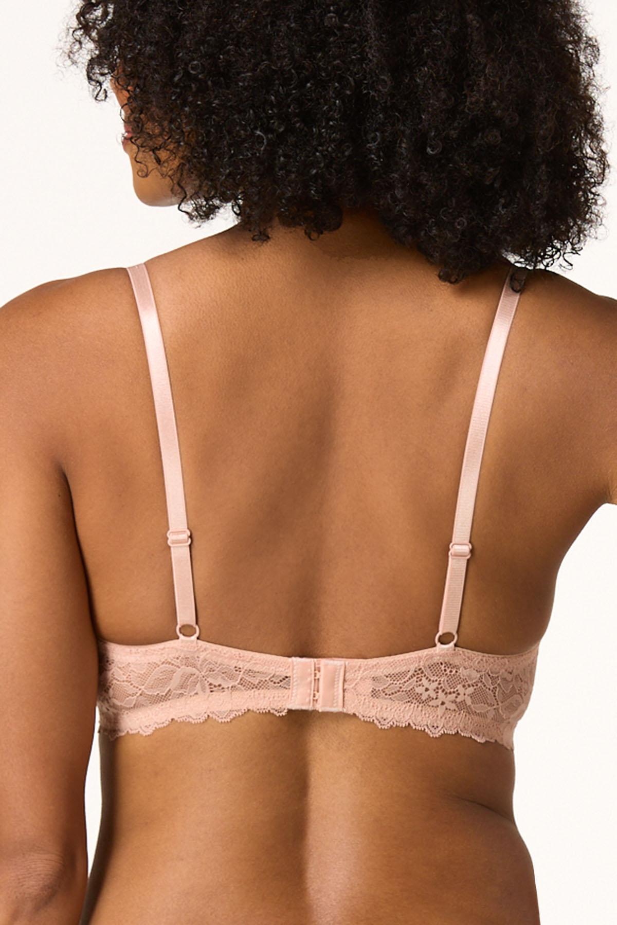 Nude Black Lace Bra Set