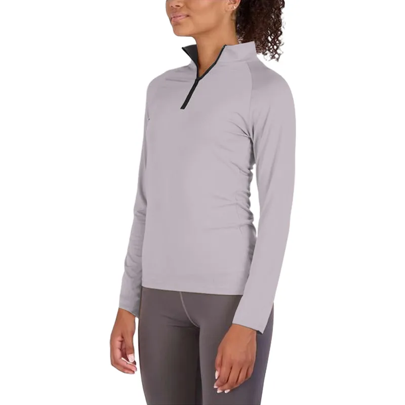 Womens Dry-Fit Long Sleeve Quarter Zip & Full Zip Up Hoodie Workout Jacket (Available in Plus)