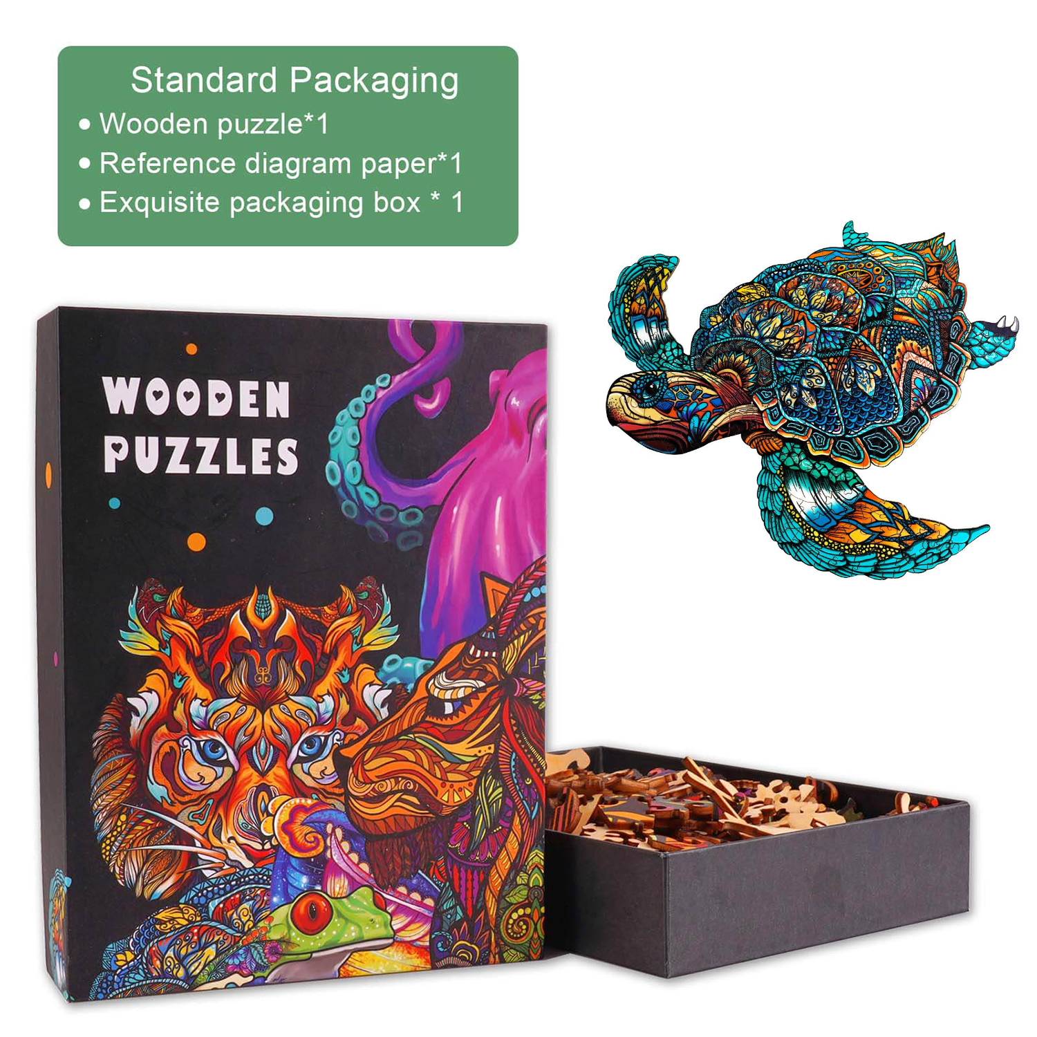Resolute Turtle Wooden Jigsaw Puzzle