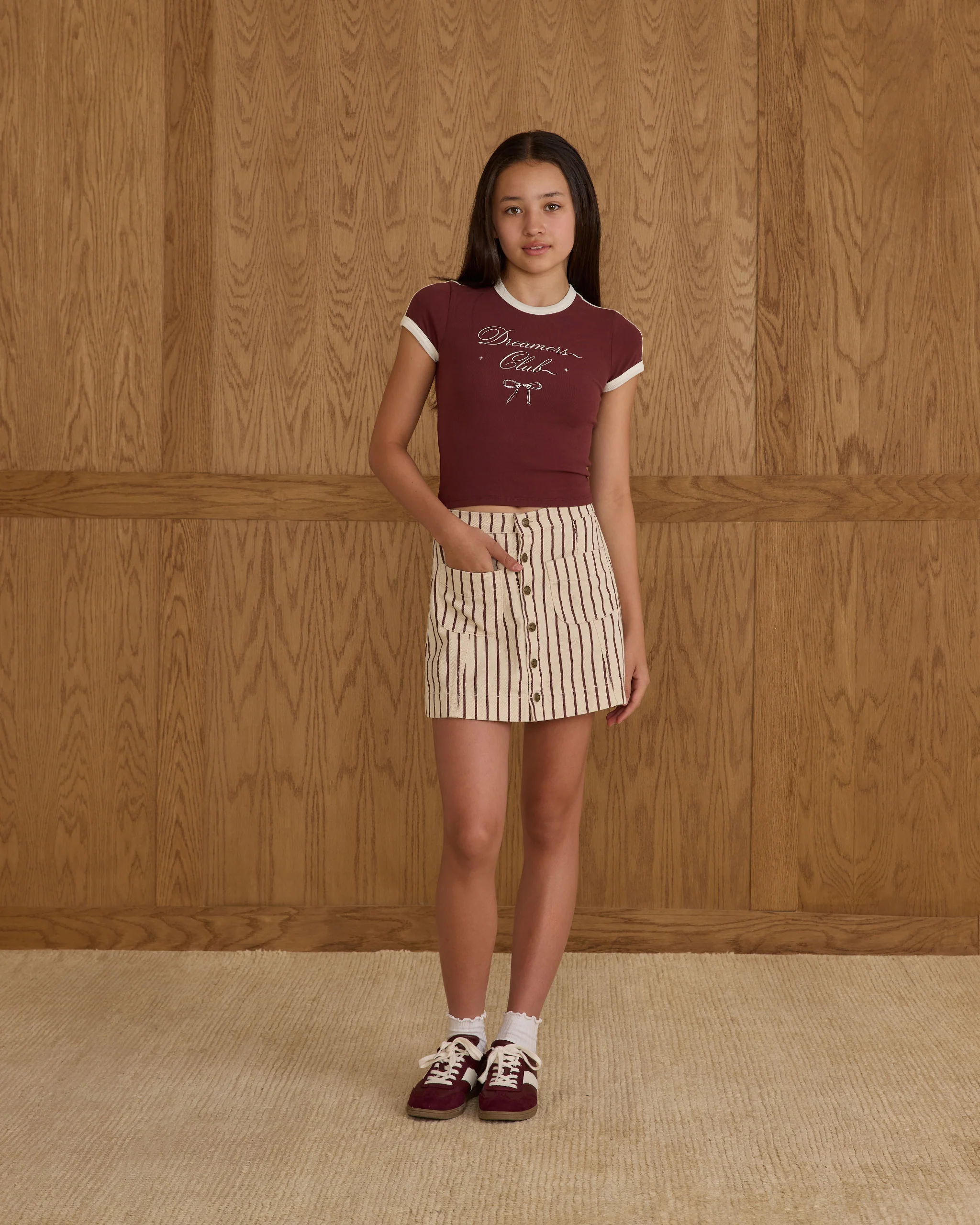 Teen Baby Tee || Burgundy