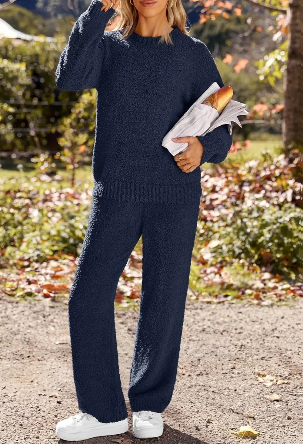 Womens Pajama Sets 2025 Fall Lounge Sweater Set