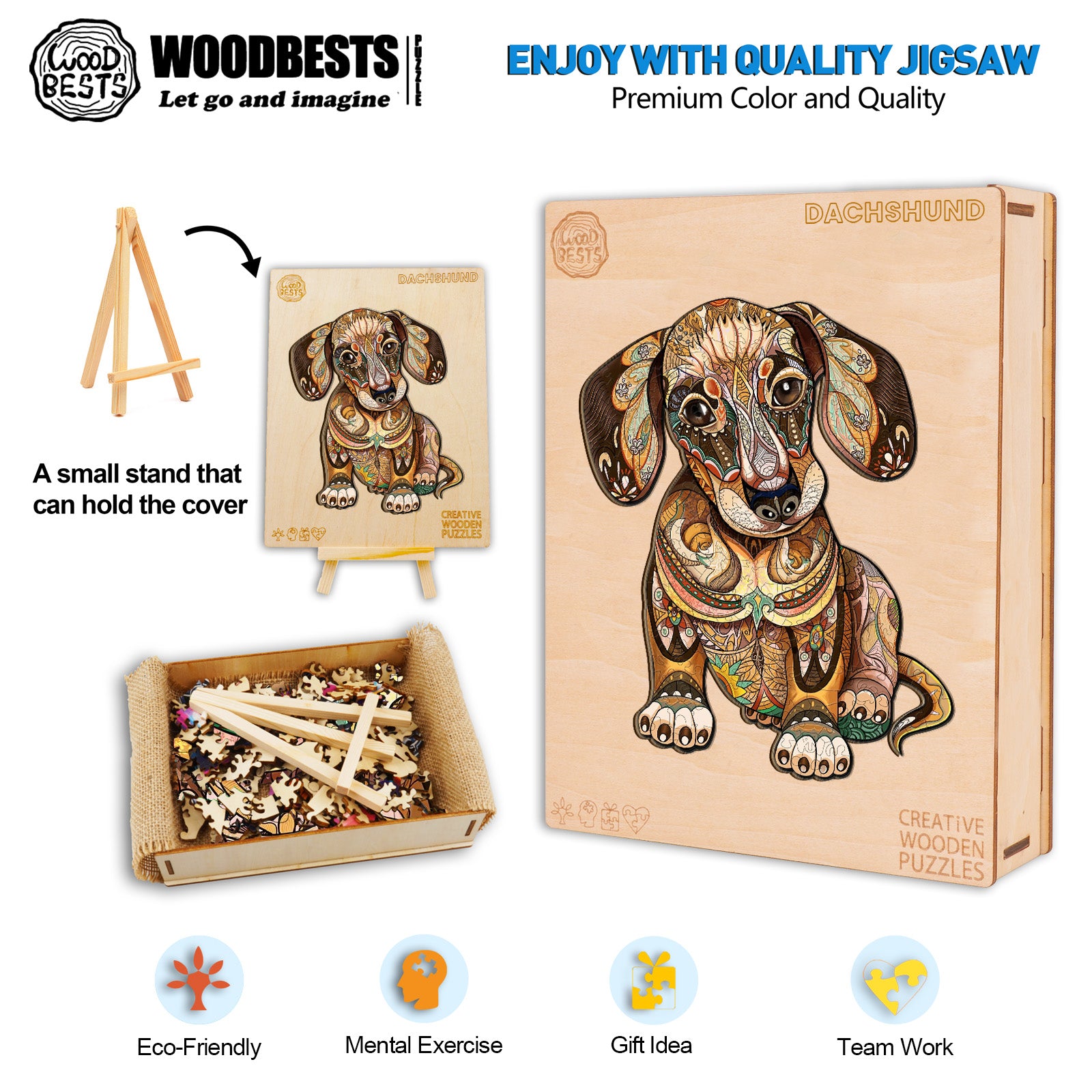Dachshund Wooden Jigsaw Puzzle