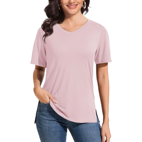 10-Pack Women's Breathable Loose V-Neck Tees – Lightweight Summer Casuals