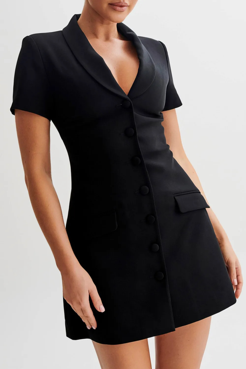 Collared Suiting Mini Dress