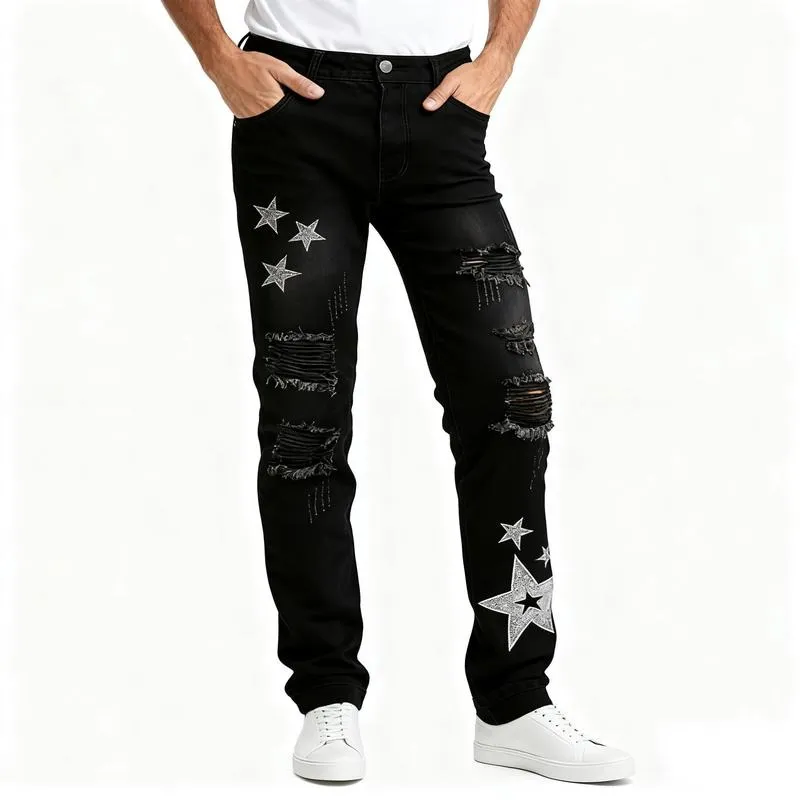 Men's slim-fit fashionable jeans