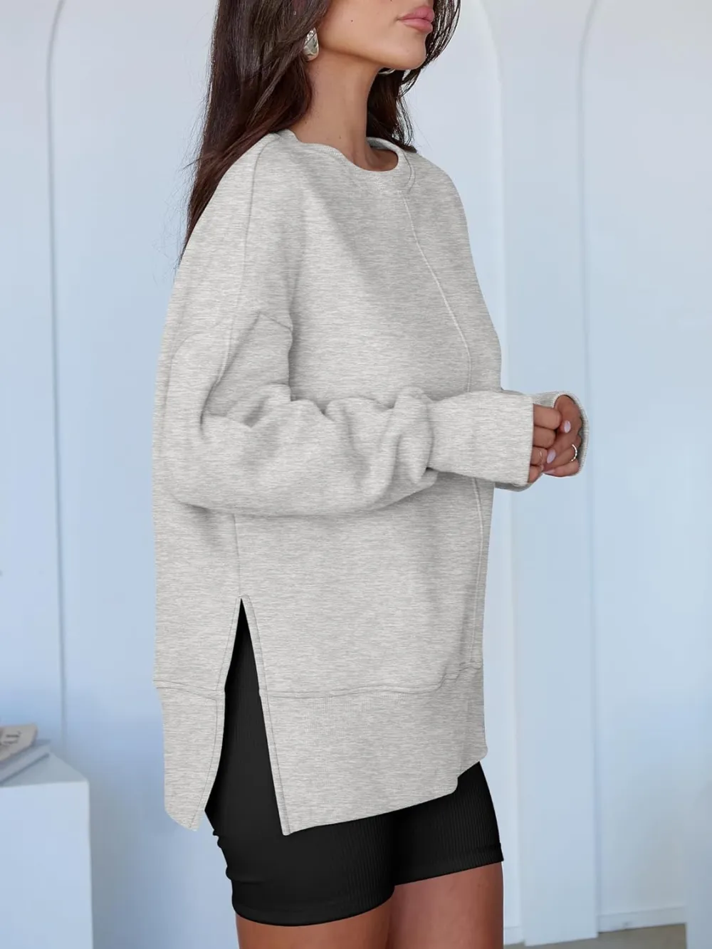 Women Oversized Sweatshirts Thumbhole Long Sleeve Hoodies Shirts