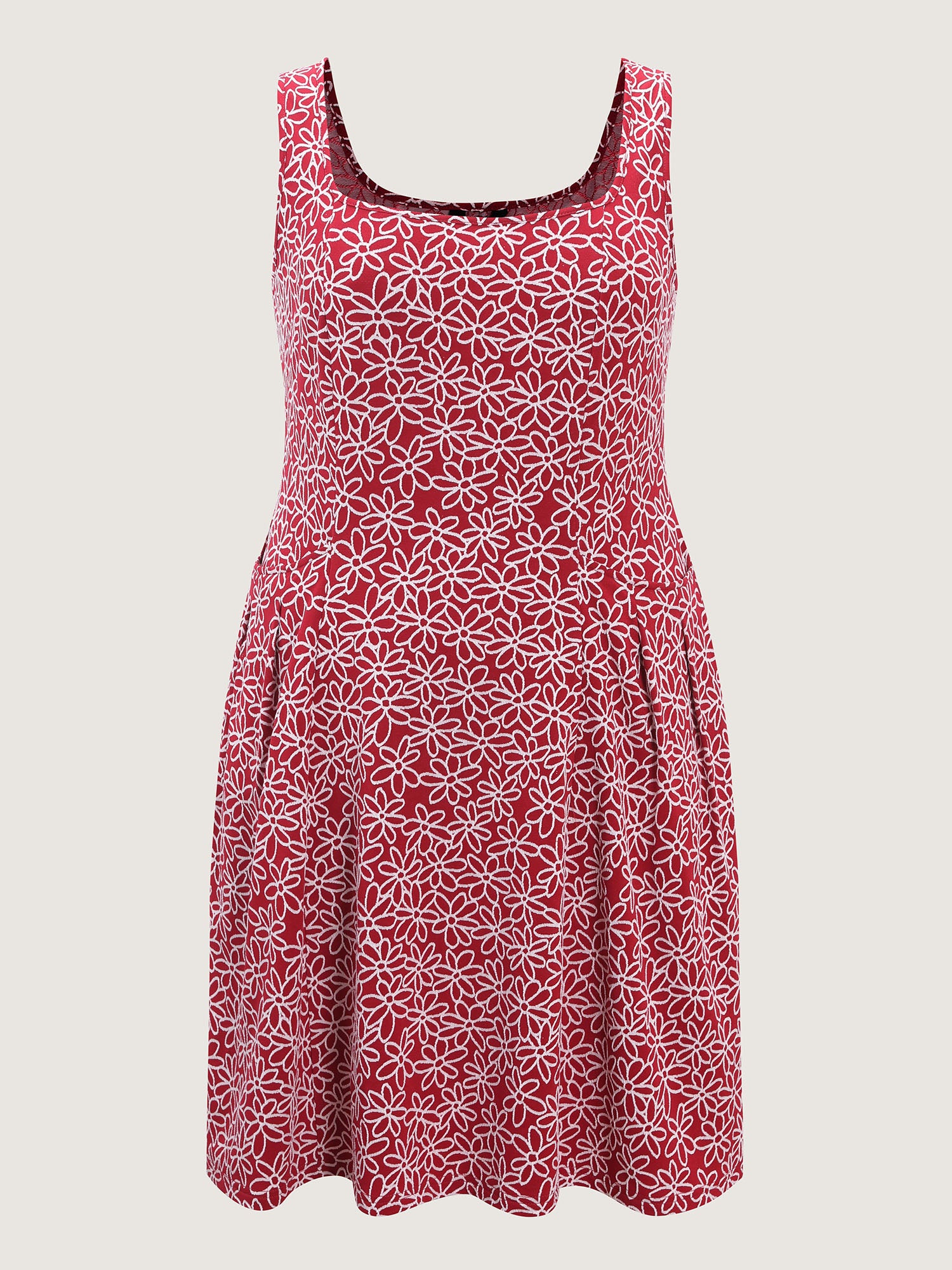 Stretchy Floral Print Cinched-Waist Mini Dress