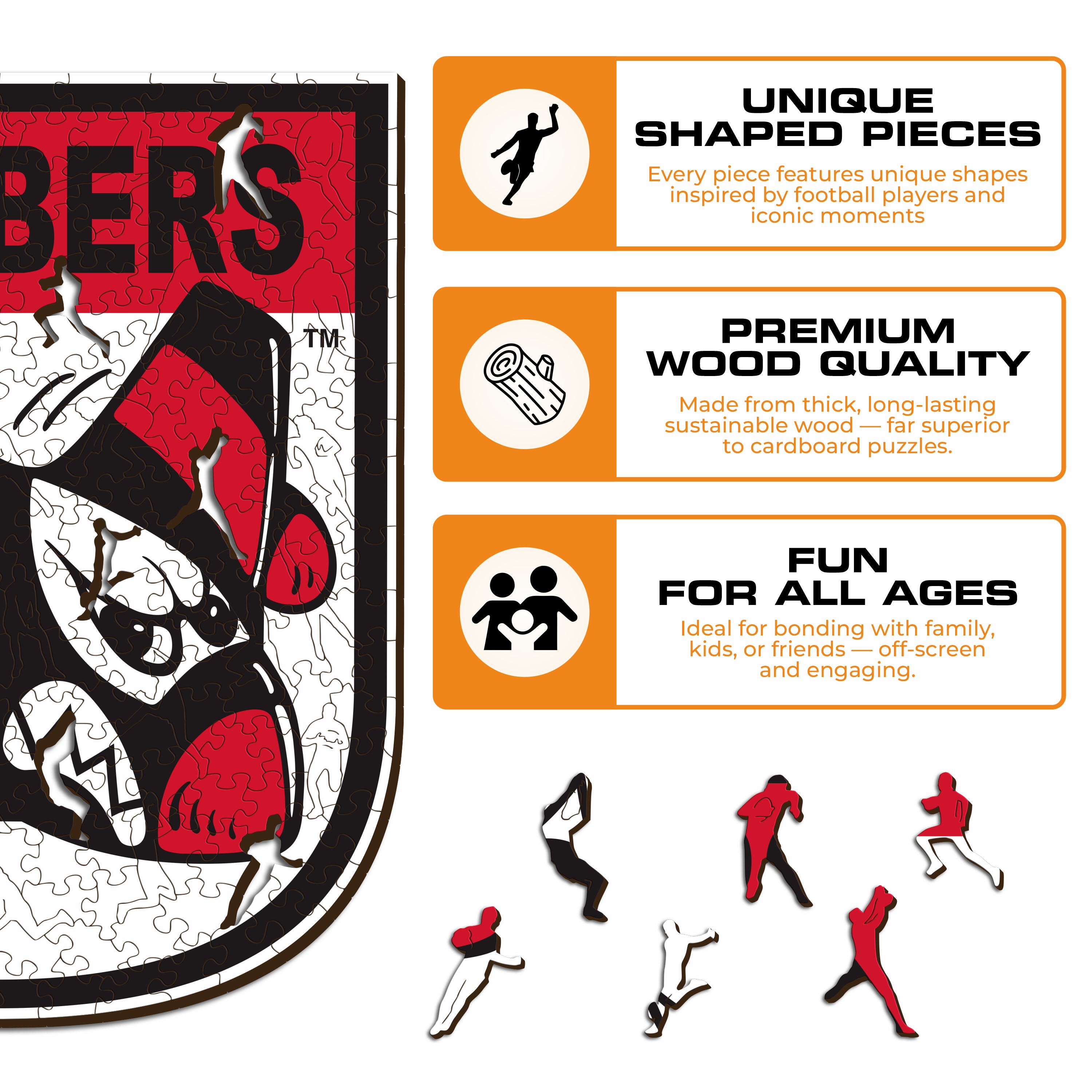 Essendon FC Retro Mascot - Wooden Puzzle