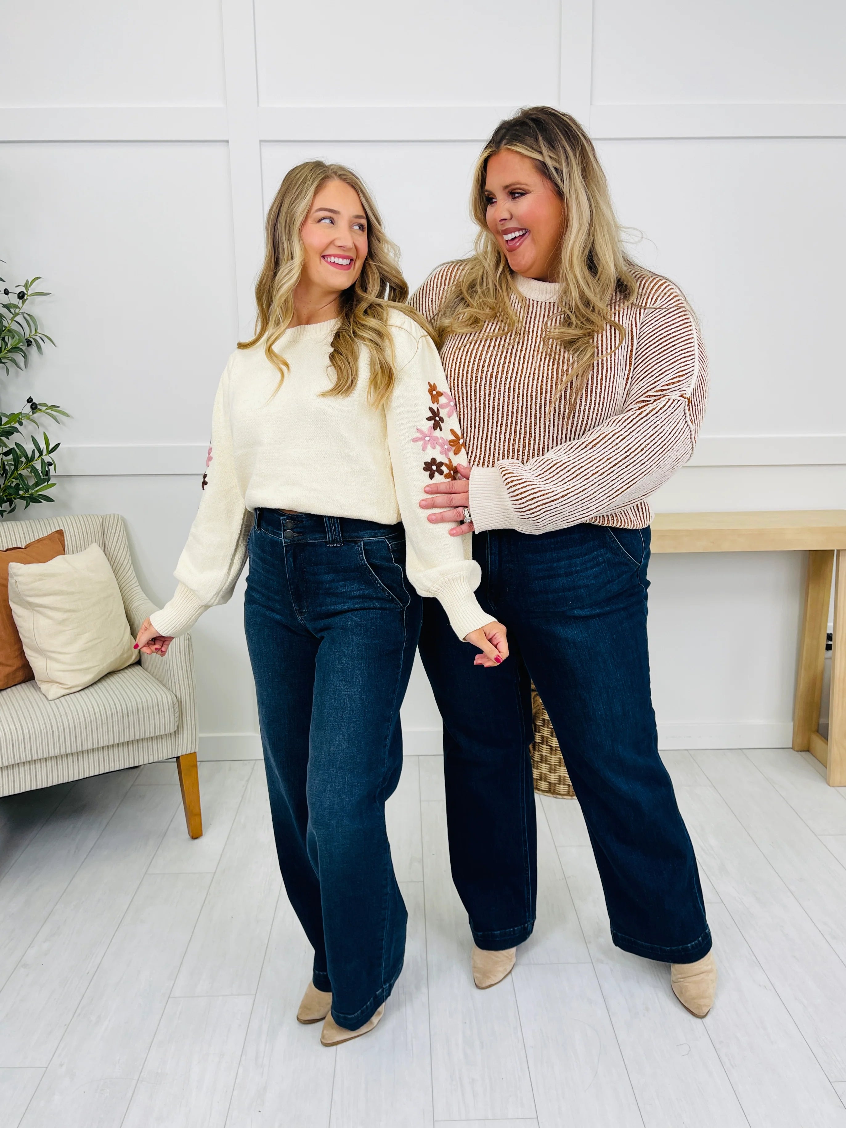 Judy Blue Double Time Wide Leg Jeans