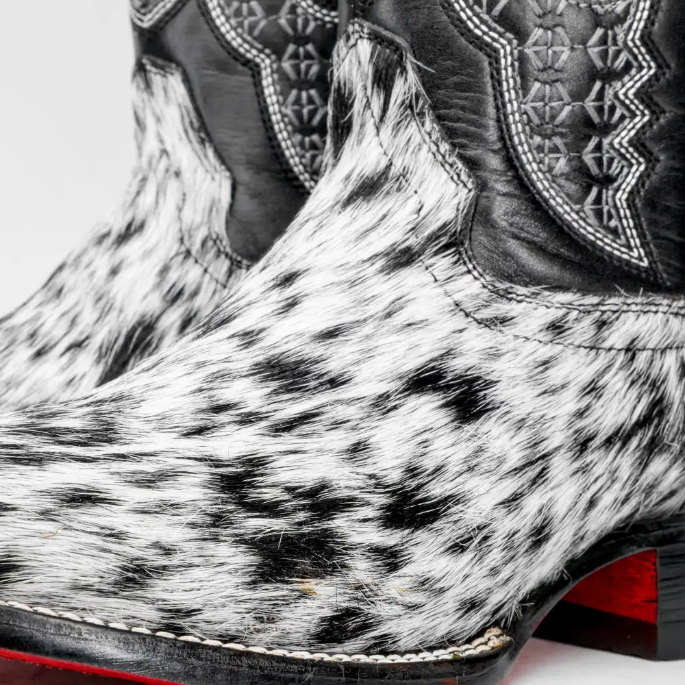 Genuine Cowhide Boots - Square Toe