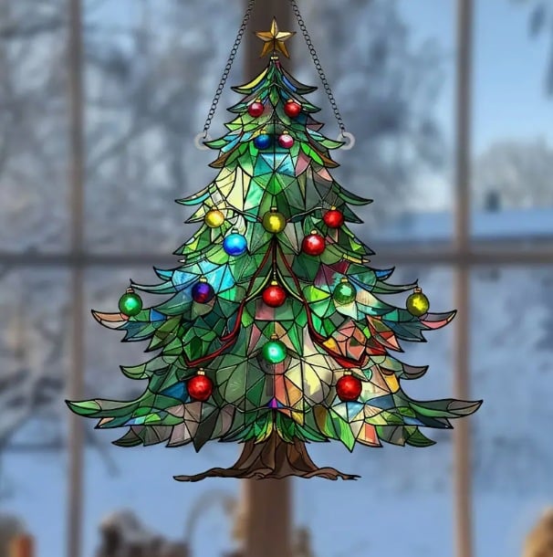 🎄🌈Christmas Tree Sun Catcher(2D Acrylic)