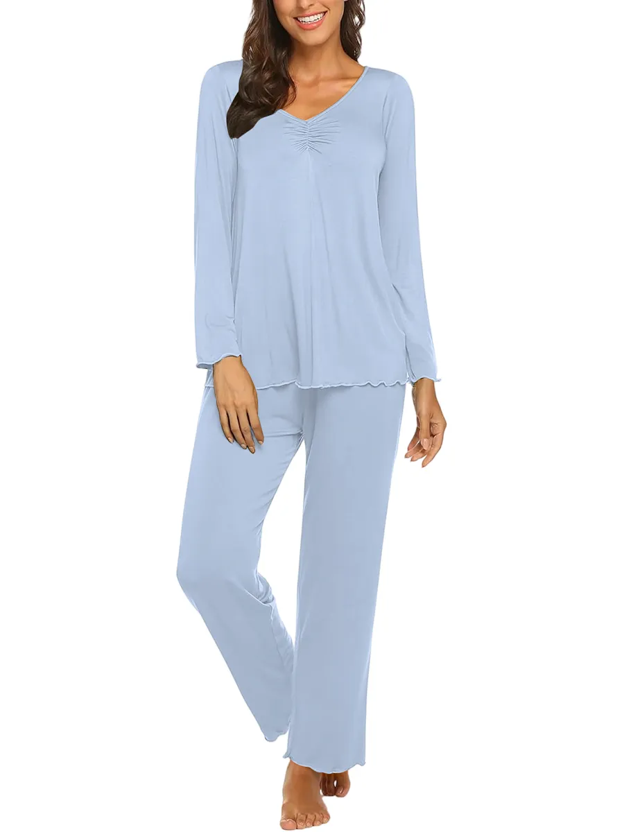 Womens Pajama Sets 2 Piece Lounge Set Fall Winter Pajamas
