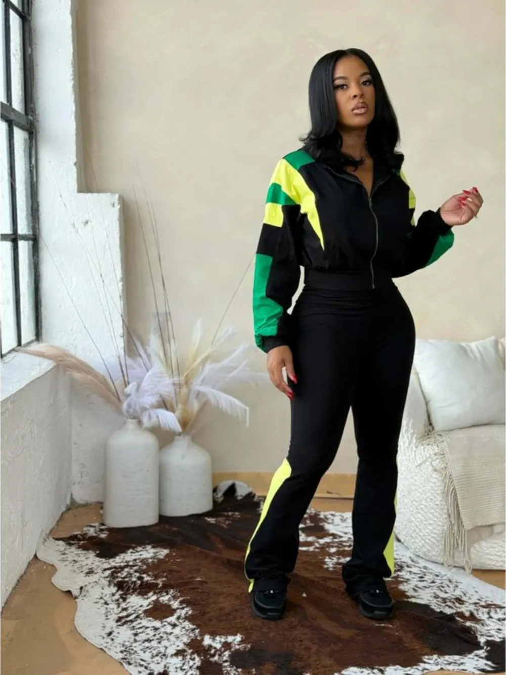 Women's Bailey Color - Block Tracksuit Set