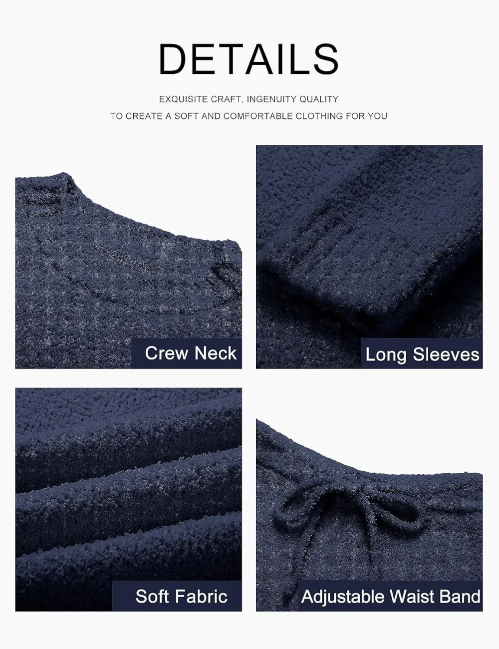 Womens Pajama Sets 2025 Fall Lounge Sweater Set