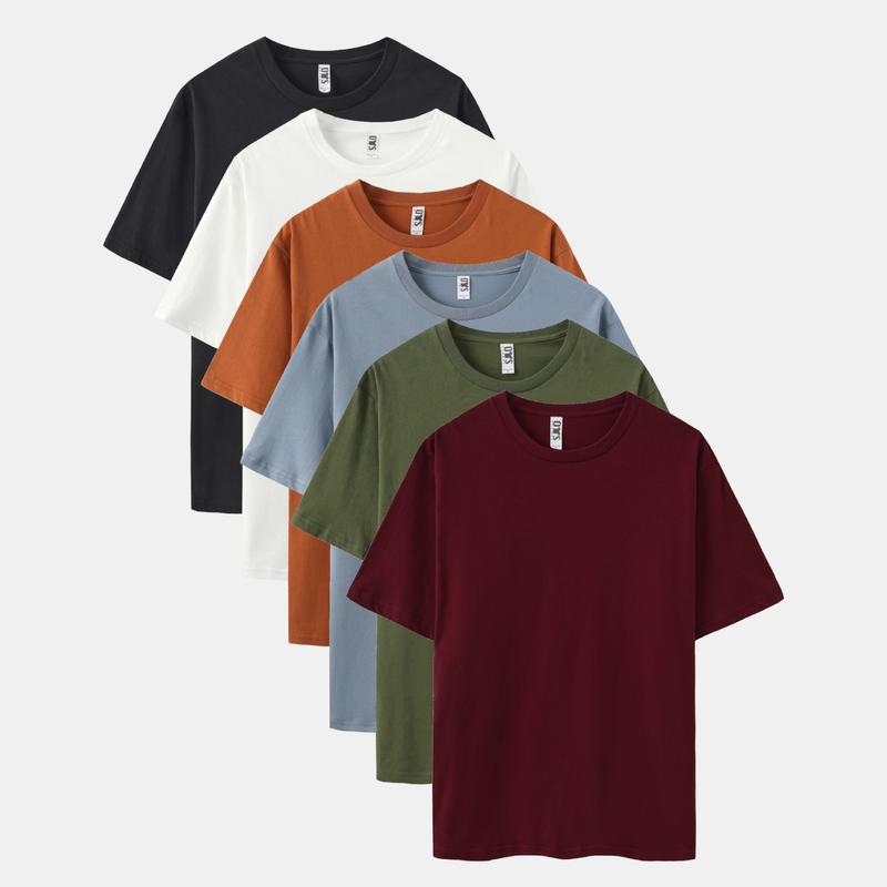 4.3 oz cotton T-Shirts 6-Pack Multi-Color