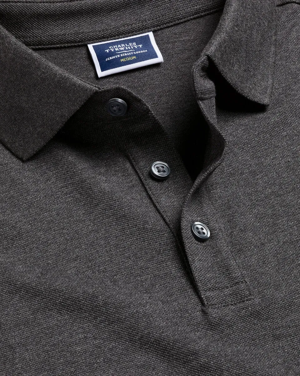 Men'S Casual Business POLO Shirt, Breathable Pique Fabric