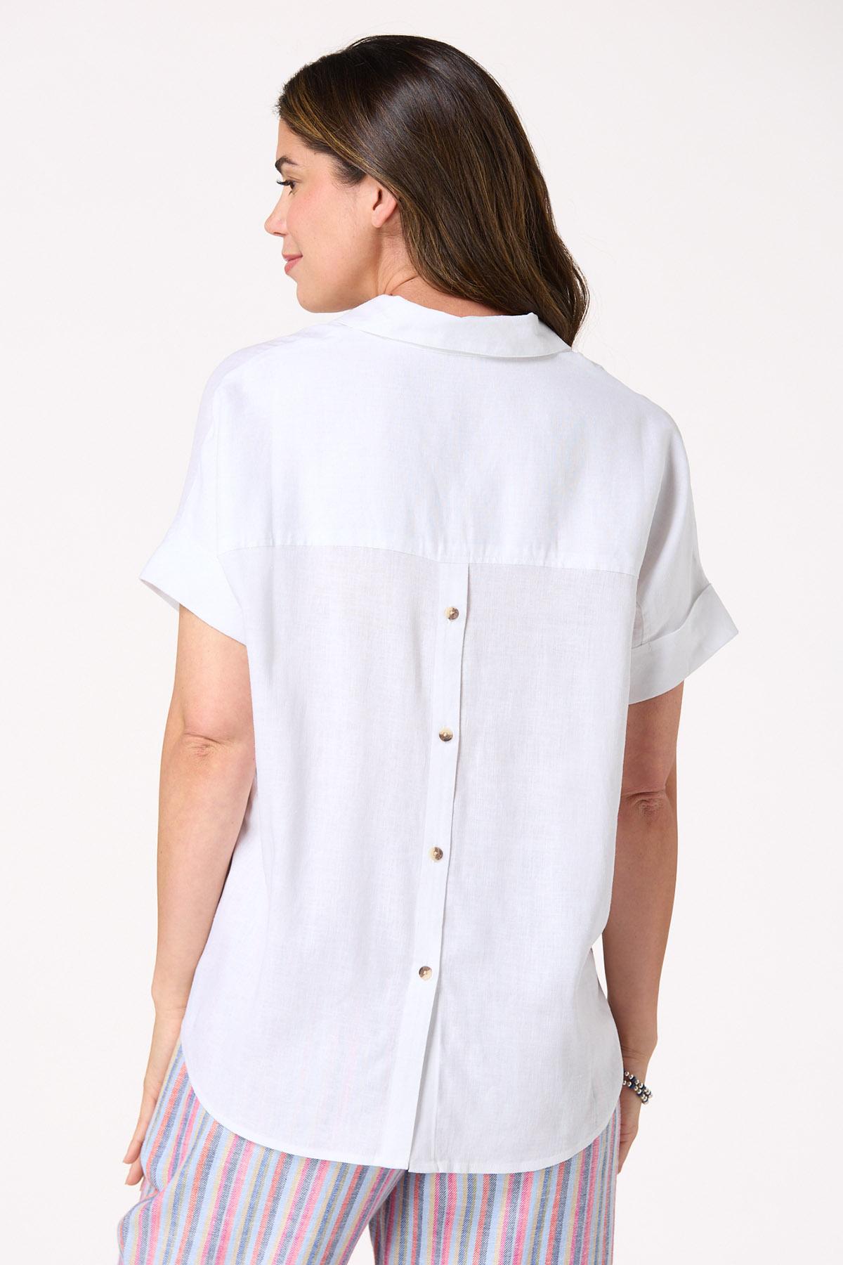 Button Back Linen Shirt