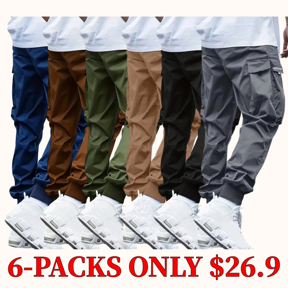 Men's stylish work pants with large pockets
