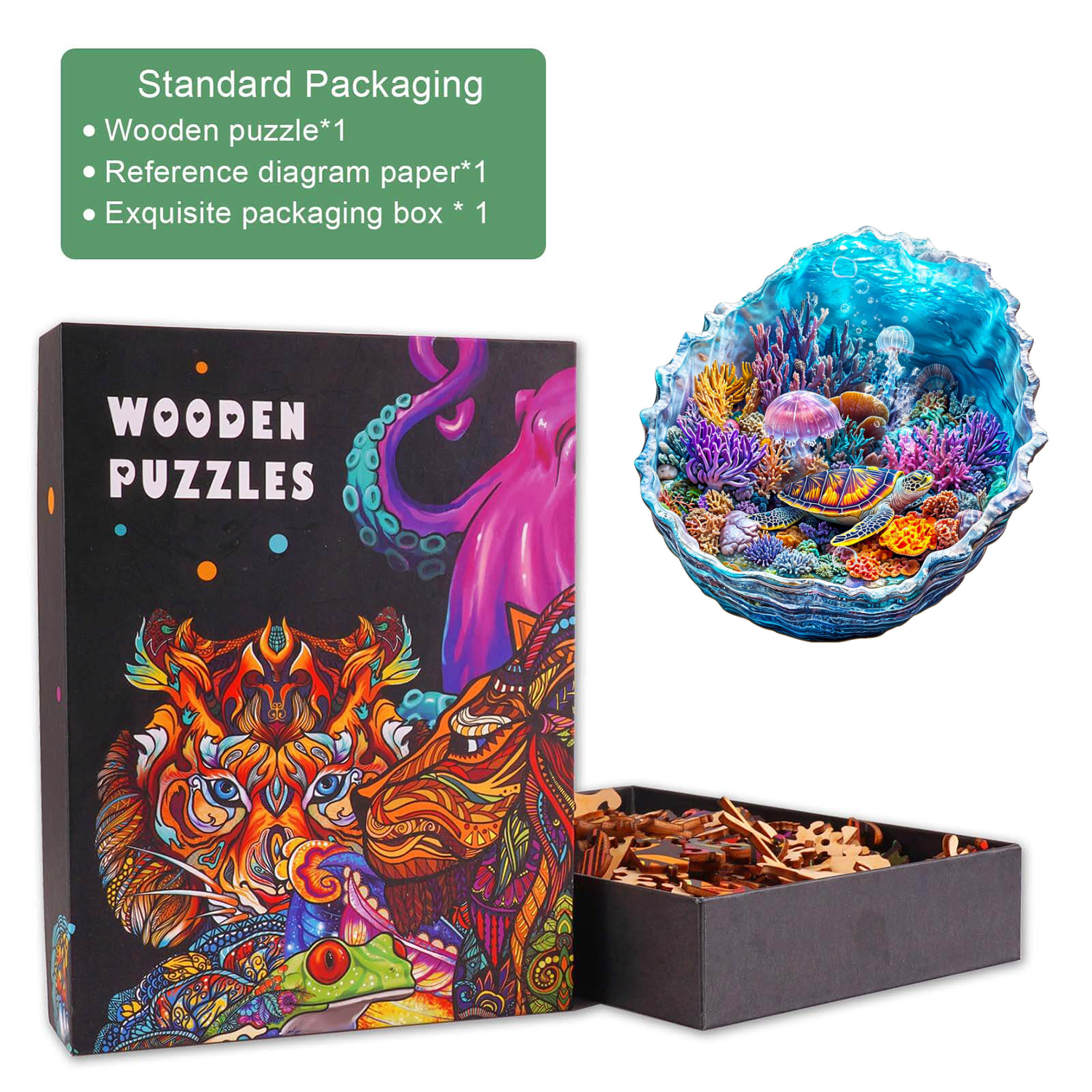 3D Ocean's Embrace Wooden Jigsaw Puzzle