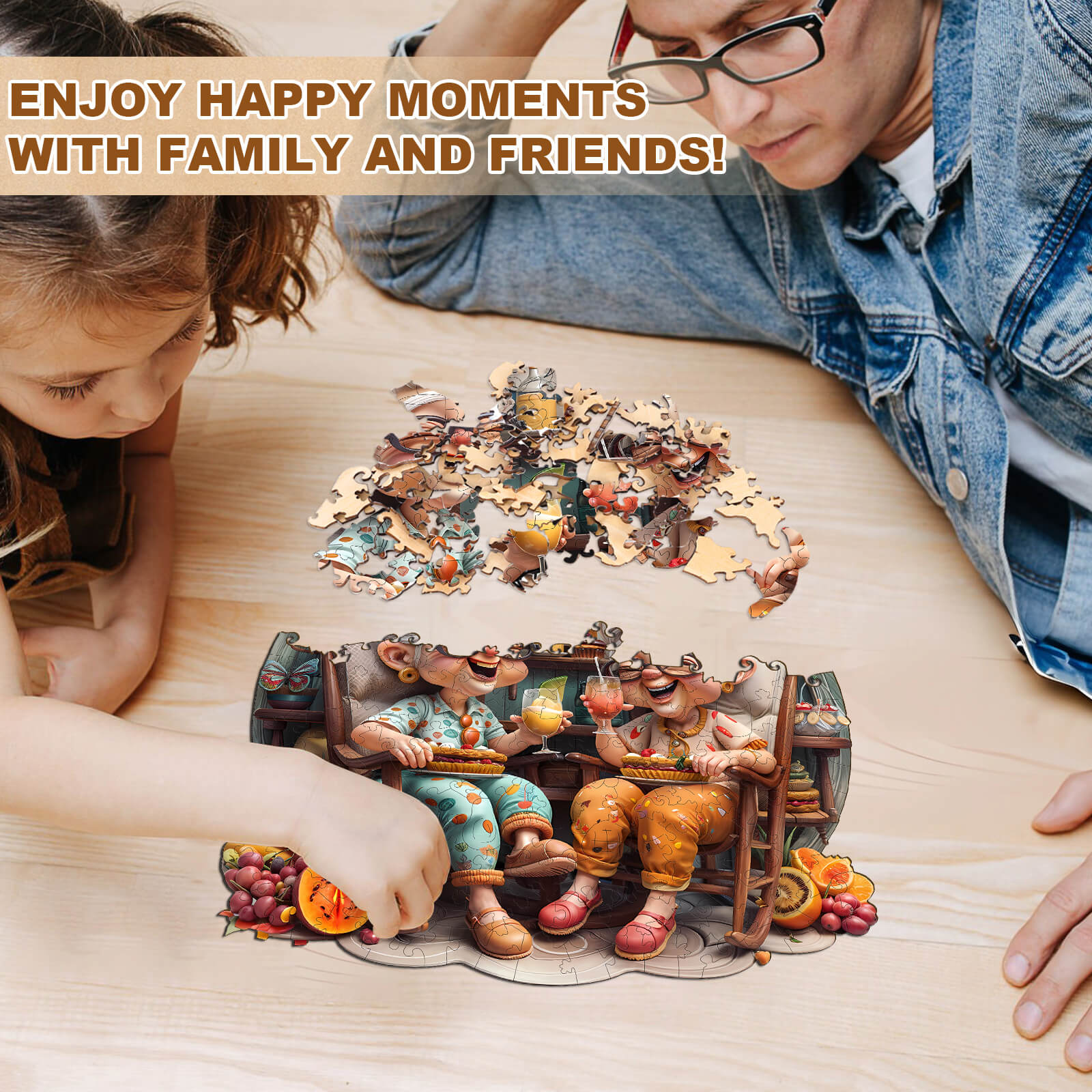 Grandma's Party  Wooden Jigsaw Puzzle