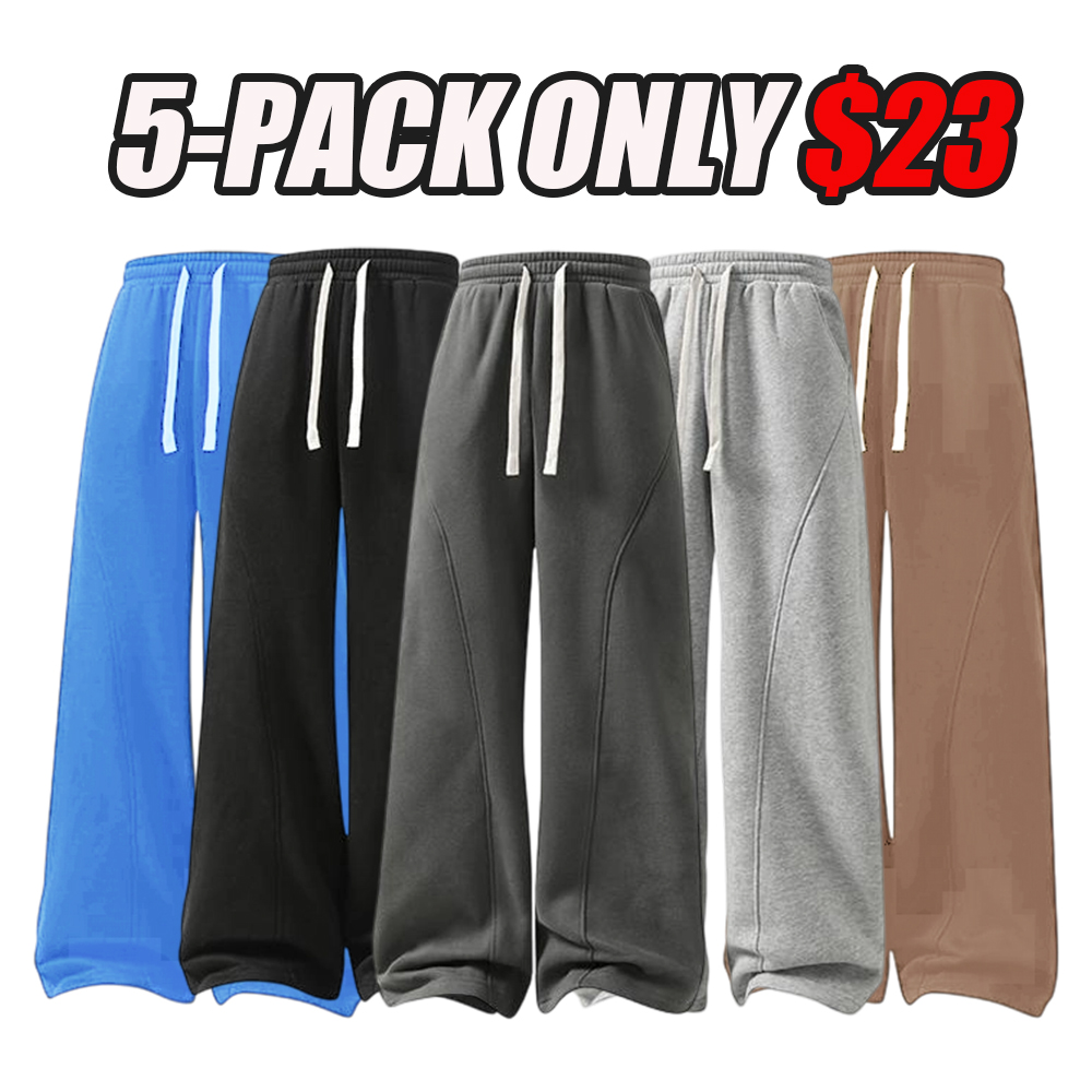 Men's Fleece Thermal Lined Sweatpants  Oversize Drawstring
