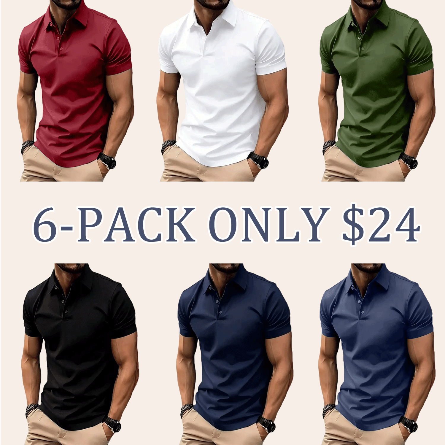 Men’s Classic Polo Shirt – Summer Casual & Business Essential