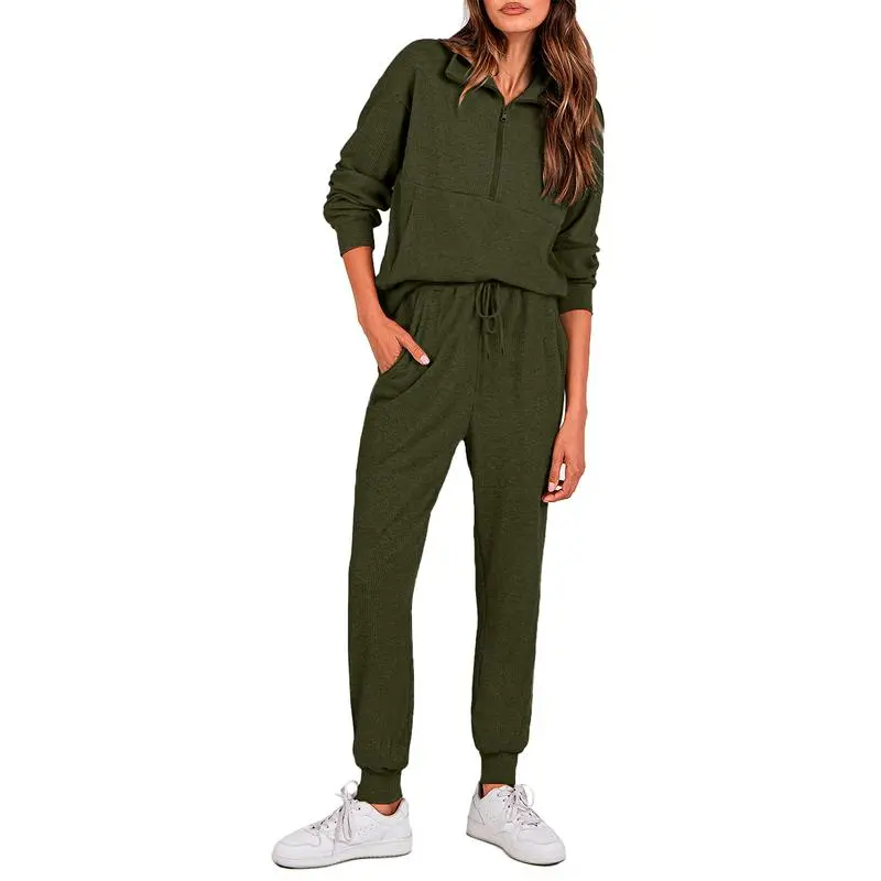 Women’s 2-Piece Half Zip Pullover & Jogger Pants Set