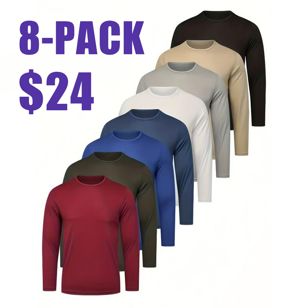 Men’s Quick-Dry Long Sleeve Performance Tee – Lightweight Athletic Top
