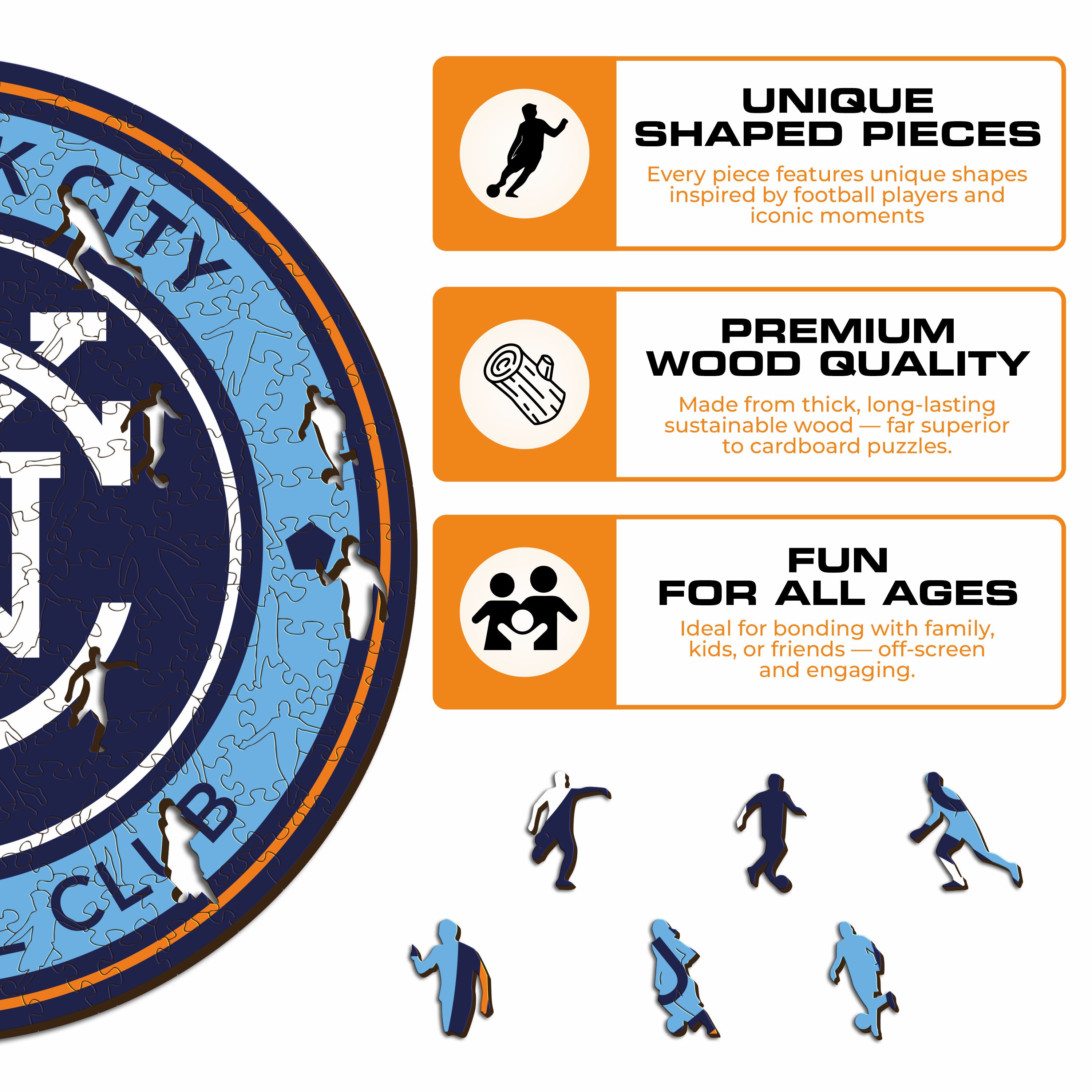 New York City FC® Logo - Wooden Puzzle
