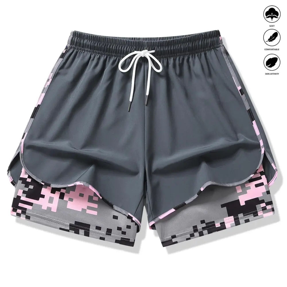Women's Casual Athletic Shorts — Built-in Liner, Drawstring, and Elastic Waistband